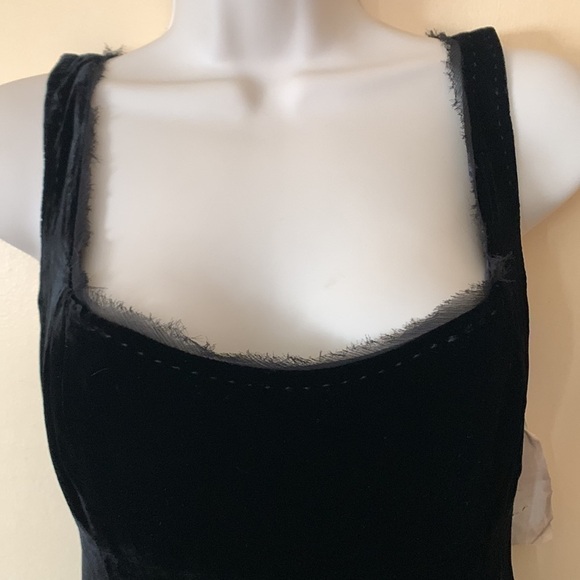 Tahari crushed black crushed velvet cocktail dress size 2 - Picture 2 of 10